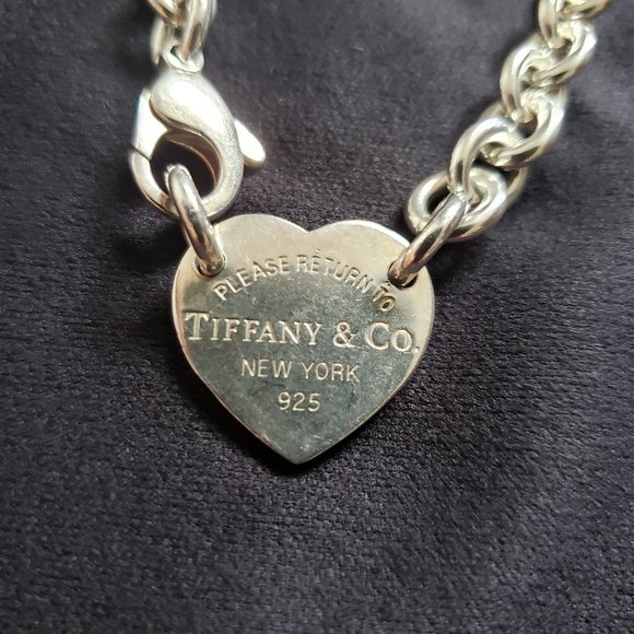 Tiffany & Co. Heart Tag Chain Link Choker - Picture 1 of 2